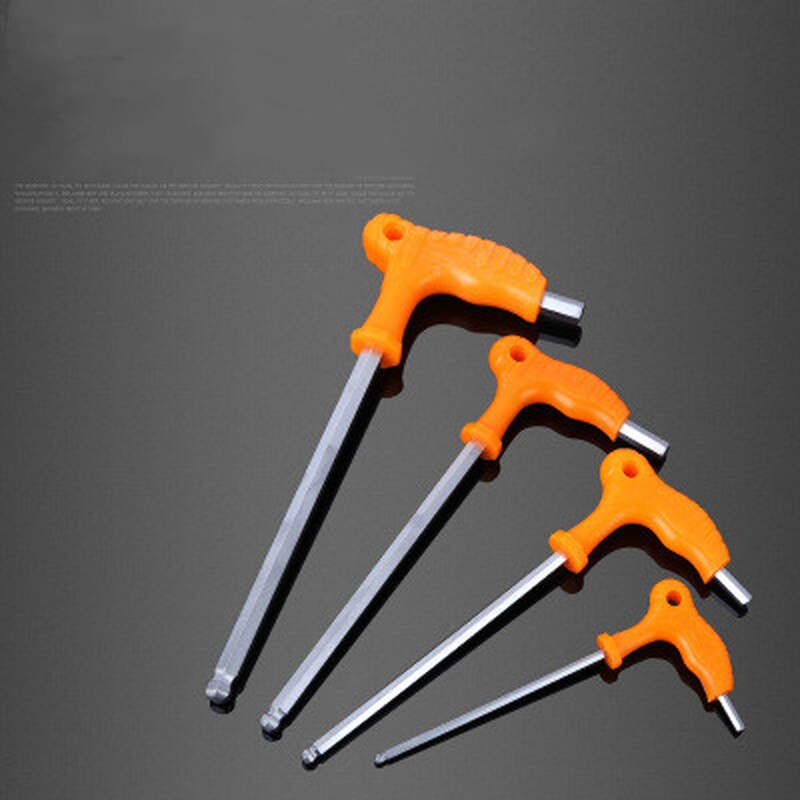 Inbussleutel T Handvat Inner Inbussleutel 2.5 Mm 3 Mm 4 Mm 5 Mm High-Carbon Staal handje Spanner