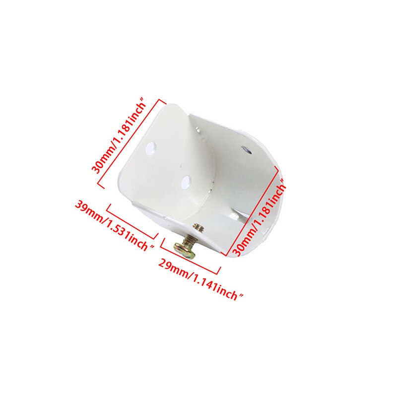 2PCS Metal Curtain Pole Recess Brackets Dia 40mm Curtain Rail Wall Support Decorative Wall Pole Bracket Roman Rod Accessories: 02