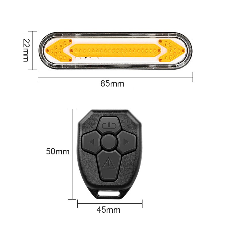 Led cykel blinkers fjärrkontroll cykel bakljus cykel körriktningsvisare usb laddning bakljus säkerhetsvarningslampa