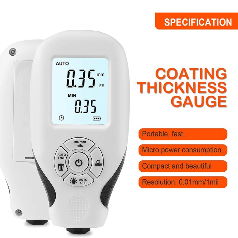 Coation Thickness Gauge 0-2000UM Paint Film Thickness Tester Car Coating Measuring Tools Automotive Paint DFT Meter