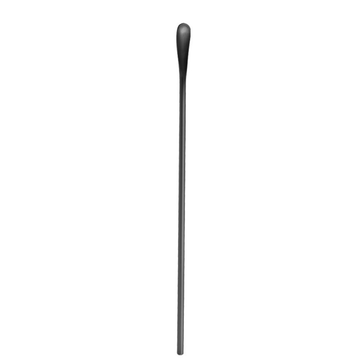 Cuillère longue/courte en acier inoxydable, poignée de gourde, café, petite cuillère à mélanger, Bar mélange de glace, cuillère à miel: Black / 13CM