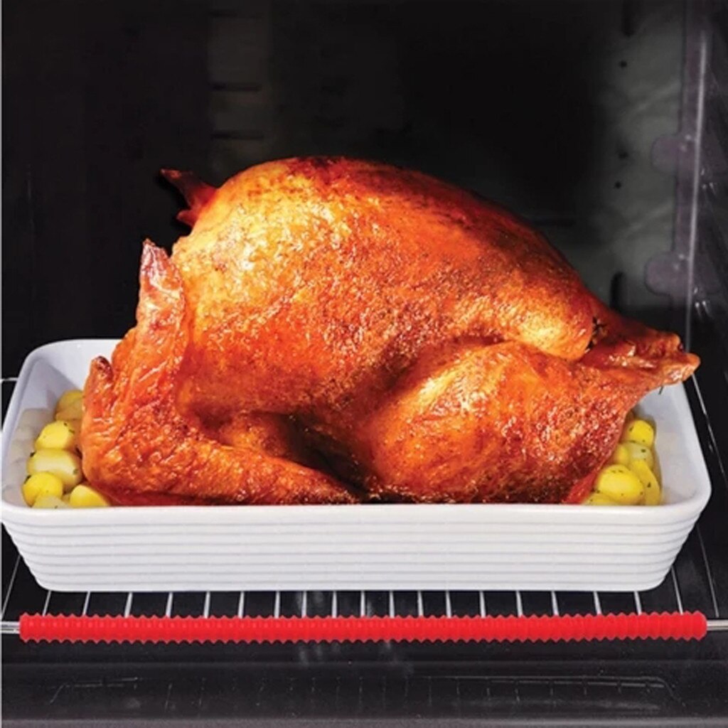 Touch-free Oven Shelf Edge Protector High Temperature Guard Heat Resistant Strip Rack Shield Burn Protector Rack Cover 355mm