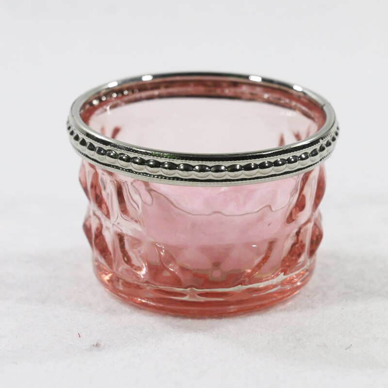 Bunte kerzenhalter glas einstellen kreative dekoration lagerung tasse Bar hochzeit Kerzenlicht-Abendessen romantik: Rosa(S)