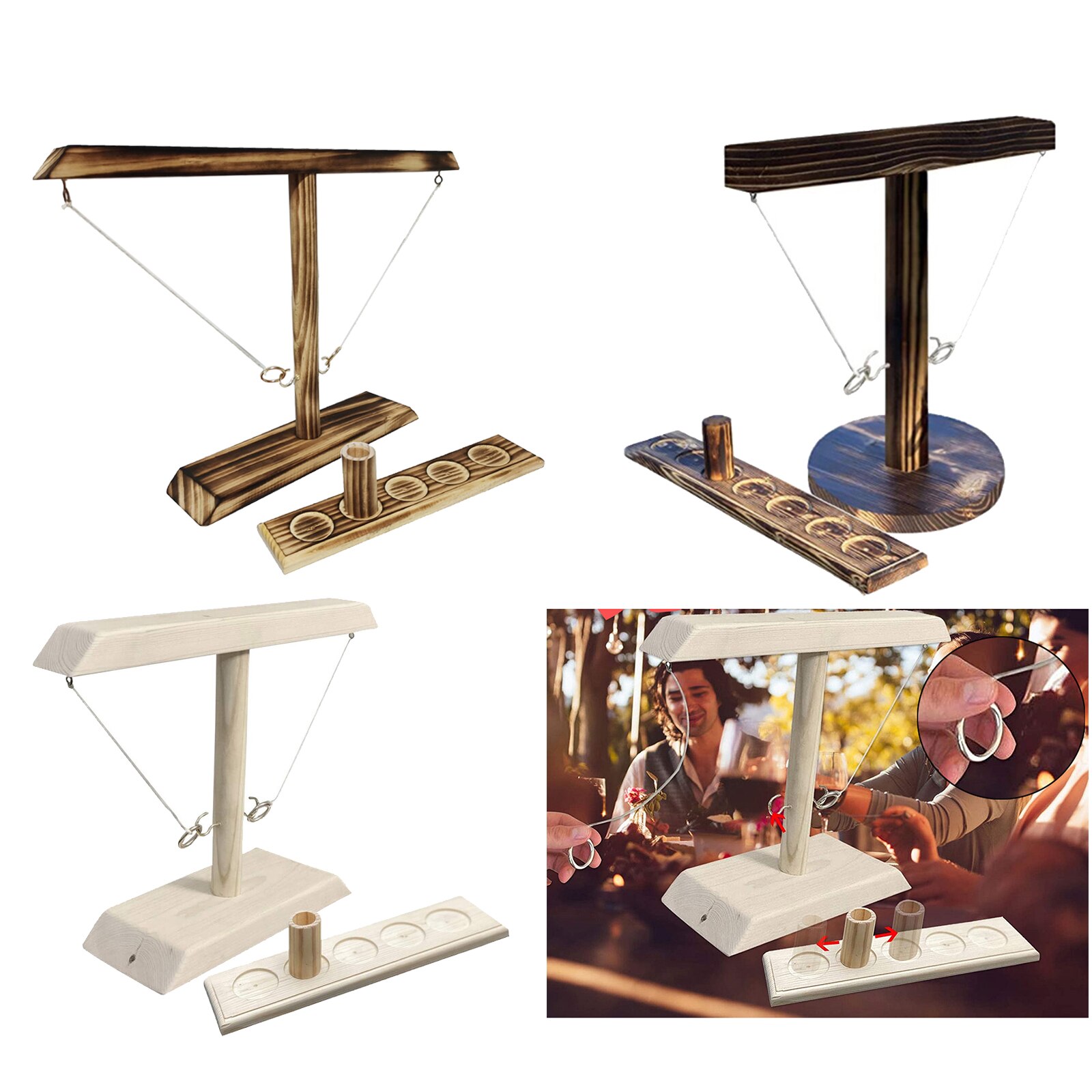 Hook and Ring Game Table Bar Parties Adults Battle Target Game for Family