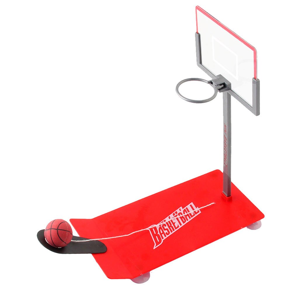 Mini Basketball Shooting Game for Children's Desktop Shooting Marbles Table Games Parent-Child Interaction Fingertip Movement: Red