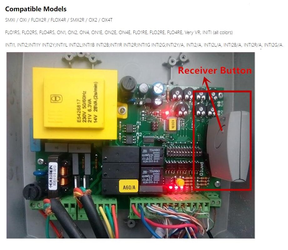 Para NICE ERA FLOR FLO2RE FLO4RE transmisor 433,92 MHz ERA ONE 433MHz receptor de abridor de puerta de garaje remoto llavero de código rodante