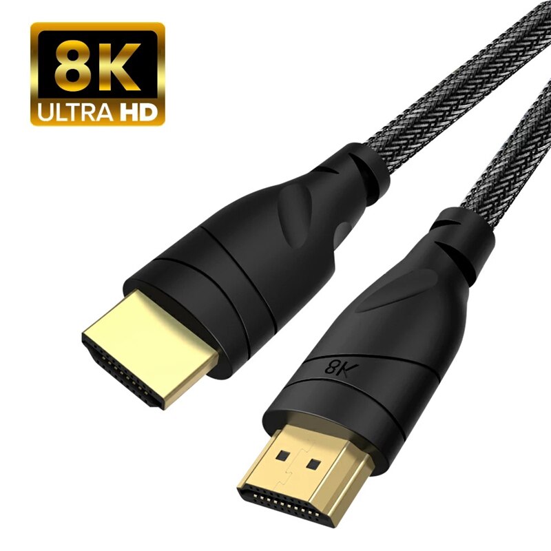 Hdmi 2.1 kabel 8k 4k audio video splitter switcher sladd för hd xiaomi apple tv box projector  ps4 ps5 laptop  pc 0.5m 1m 1.5m 2m 3: Klassisk hdmi 2.1 / 1m