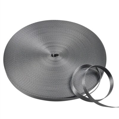 1.5cm brede nylon banden van 50 meter voor trekkoorden voor huisdieren, schoenen, handtassen en doe-het-zelfaccessoires: 2 donkergrijs