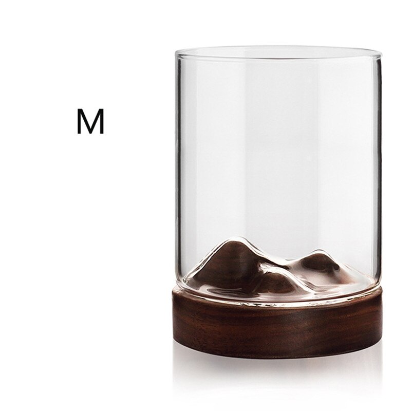Chinese-Style Transparent Glass Tea Cup Household Teacup Cool Tea Set Mountain Cup Heat-Resistant Small Mountain Glass: C
