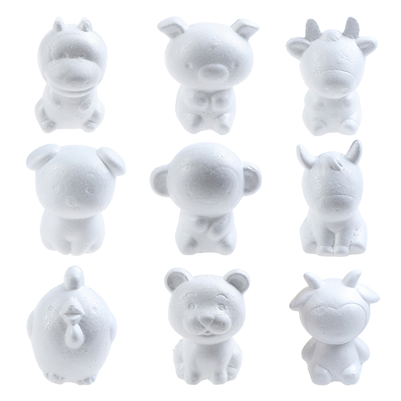 12cm signes du zodiaque Rat enfants artisanat jouets mousse animaux modélisation polystyrène styromousse poupée bricolage modélisation polystyrène styromousse