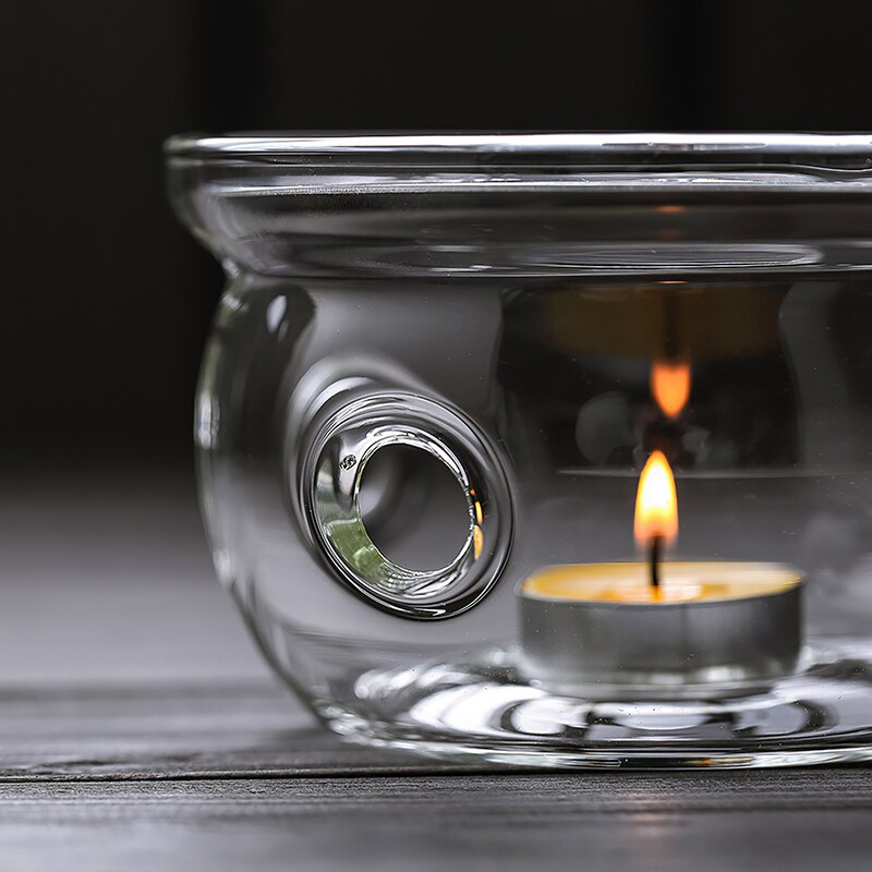 Heat-Resisting Teapot Warmer Thicken Glass Keep Warm Teapot Base Tea Accessories For Home Coffee Hotel Tea House Ornamental