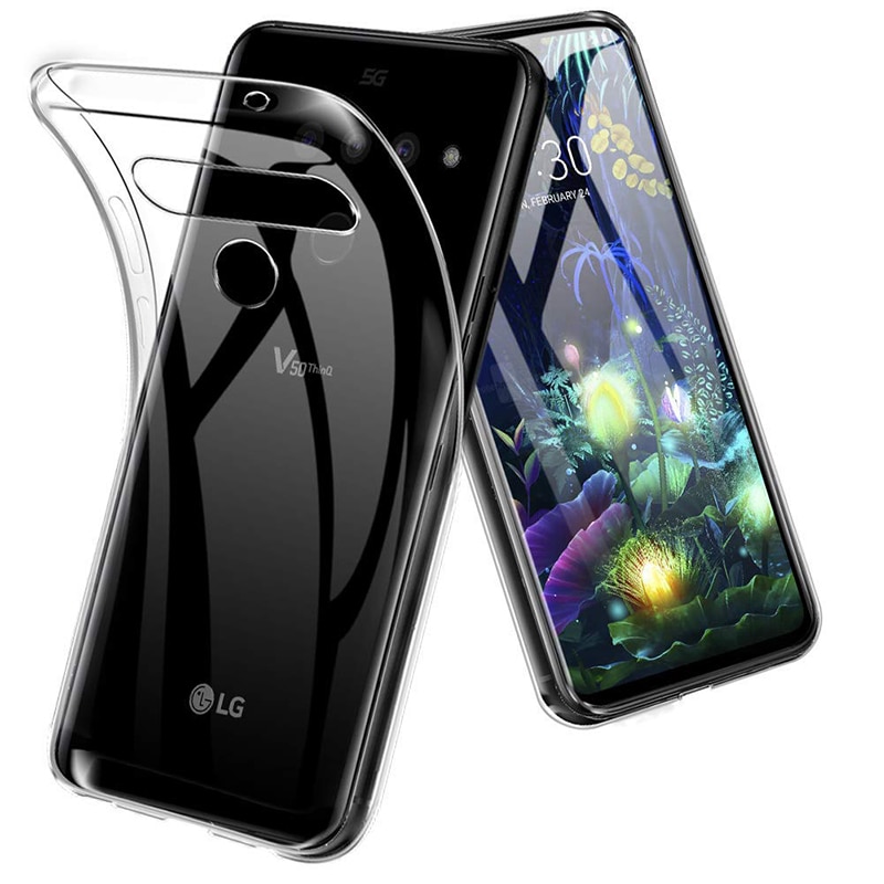 Coque arrière transparente en Silicone pour LG, pour modèles V30, V30S, V40, V50, V60, 5G