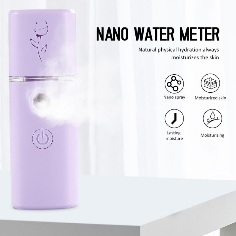 28ml Facial Steamer Mini Portable Face Humidifier Moisturizing Facial Humidifier Sprayer USB Face Sprayer