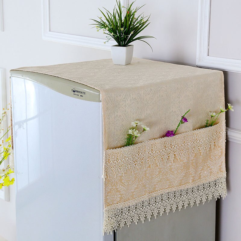 1 kpl 50*120cm brodeerattu jääkaapin kansi kukkatyylinen pölytiivis kansi jääkaapin kodin sisustukseen kodinkoneiden kansi