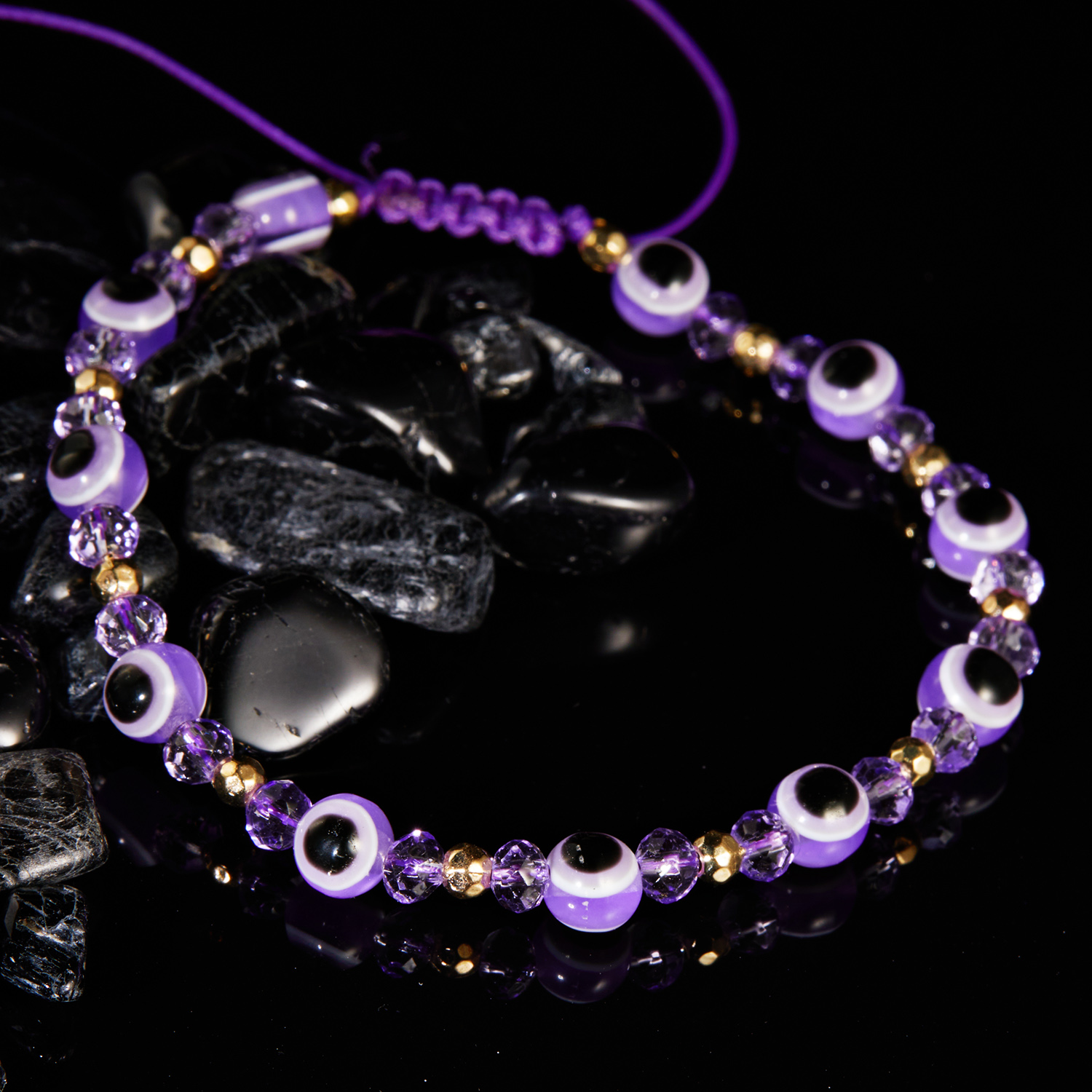 Pulseras turcas contra el mal de ojo, pulsera de cuentas de cristal coloridas para hombres y mujeres, joyería con dije de cuerda trenzada hecha a mano: Rojo óxido