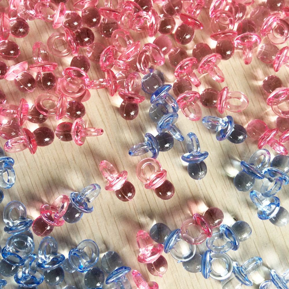 50Pcs Diy Kinderen Zuigen Speelgoed Multicolor Baby Ornamenten Tepel Hanger Plastic Speen Fopspenen Bead Verjaardagsfeestje Decoratie