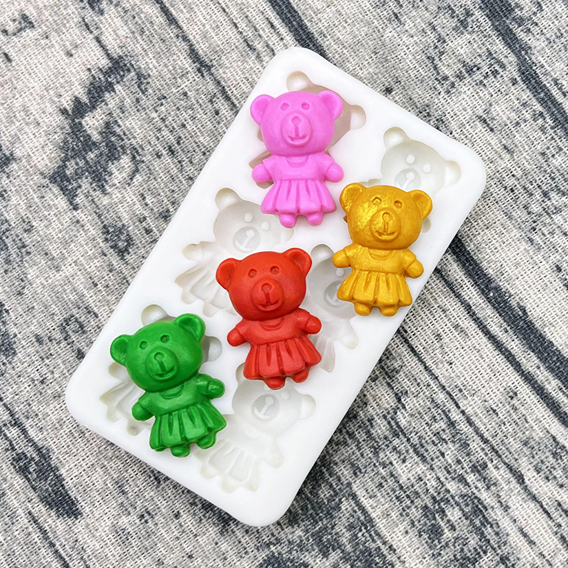 Bear Silicone Cake Baking Mold Sugarcraft Chocolate Cupcake Resin Tools Fondant Decorating Tools: Chocolate