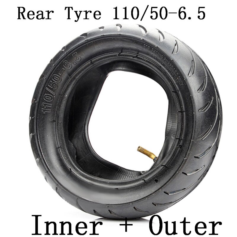 1 juego de neumáticos aptos para 47CC 49cc Mini moto de cross Scooter motocicleta e-bike llanta para motocicleta neumáticos interiores exteriores 90/65-6,5 110/50-6,5: Rear Tyre