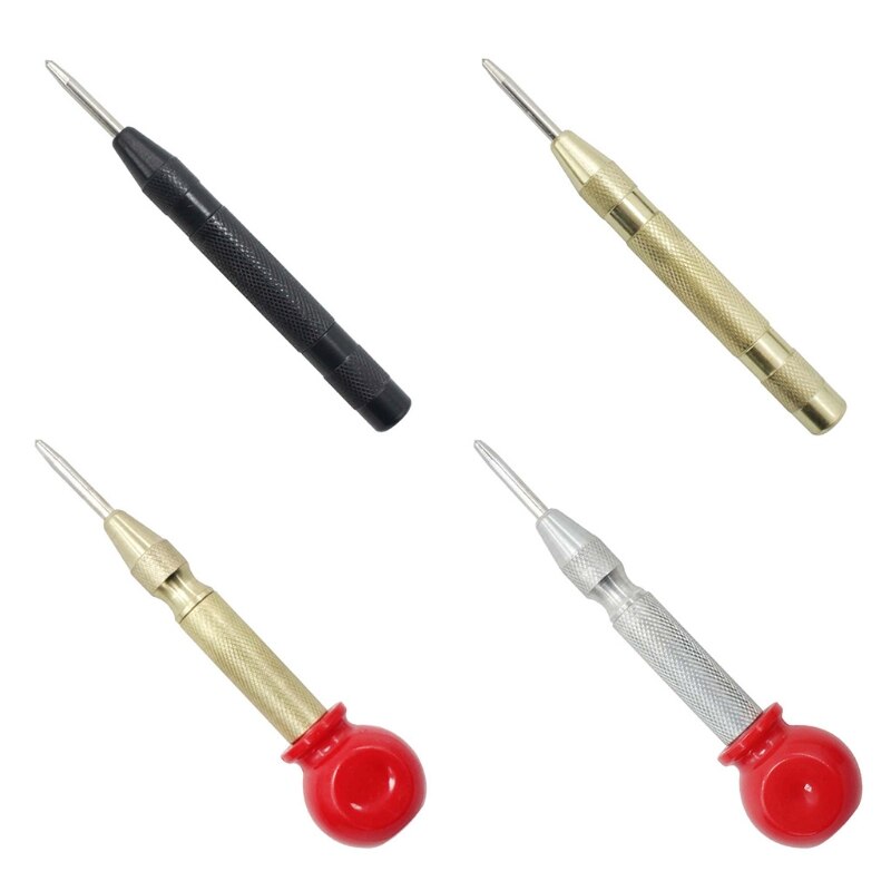 Automatic Center Pin Spring Loaded Punch Marking Holes Wood Marker Woodwork Tool Q6PD