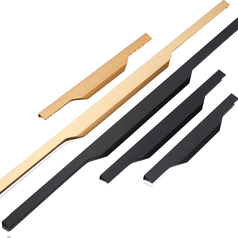 Aluminum Alloy Hidden Home Improvement Black Furniture Handle Furnitur Door Handl T Bar Black Gold Home Improvement