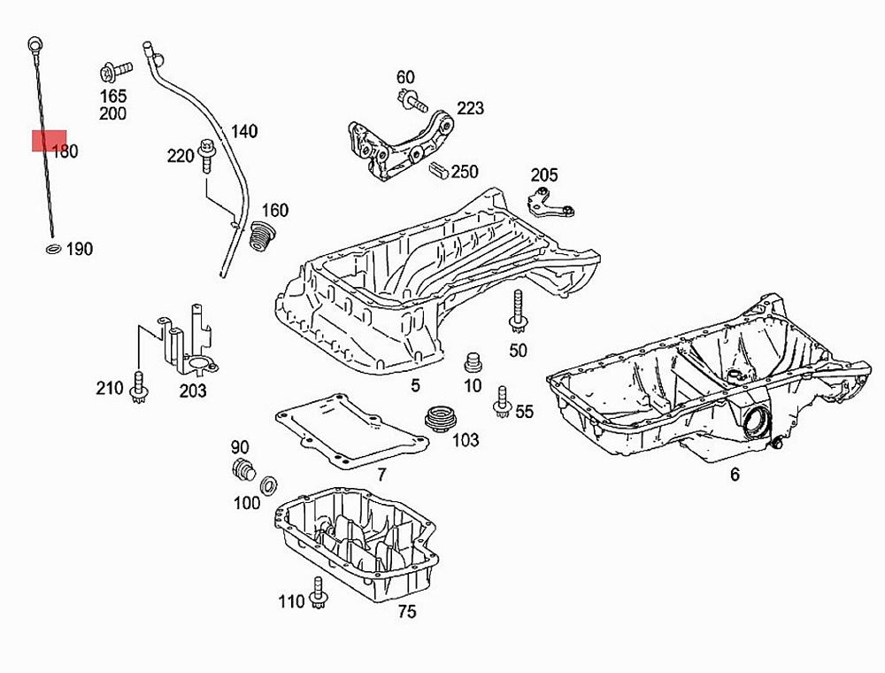 Oil dipstick engine oil dipstick oil level indicator A2730101072 2730101072 for Mercedes-Benz W216 W221 CL500 S450 S500 / S550