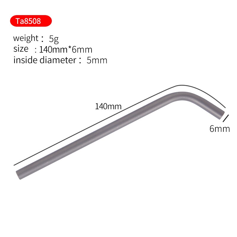 Tiartisan Kitchen Accessorie Titanium Straw Eco Friendly Metal Drinking Straw Reusable Straws: Ta8508