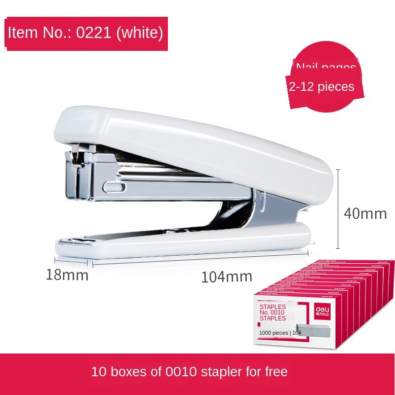 Stapler Basic Stapler Mini Small Stapler with 0010 Staple Supplies School Supplies Office Stationery: Set meal 2