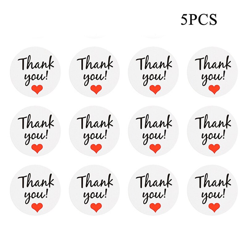 60pcs Transparent Sticker Adhesive Thank You Seal Labels Round PVC Box Sticker Letter Sticker Home Decoration Supplies: Default Title