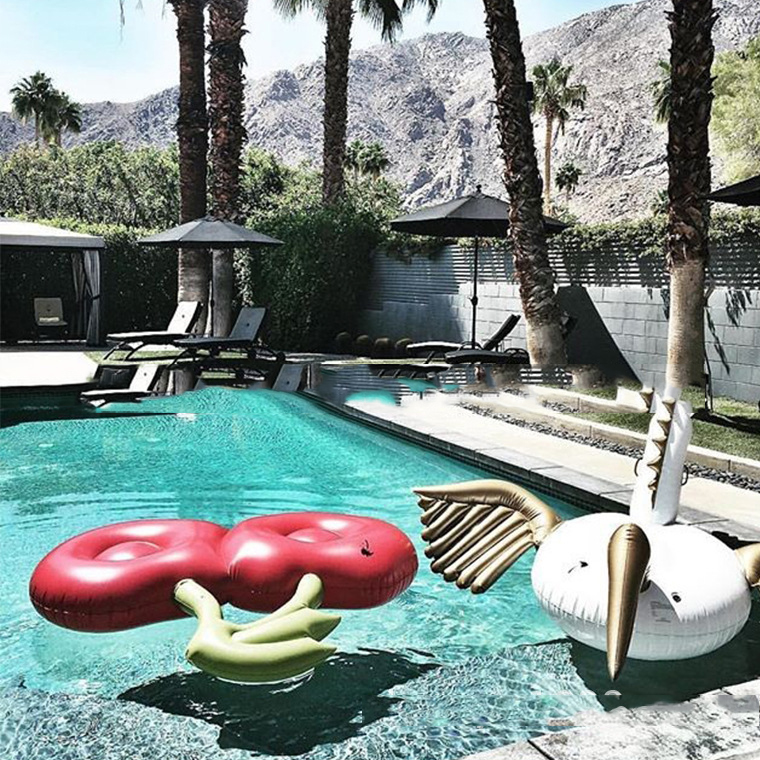 Cherry Giant Inflatable Pool Float for Adults Swimming Ring Mattress Floating Bed Row Beach Pool Party Toys