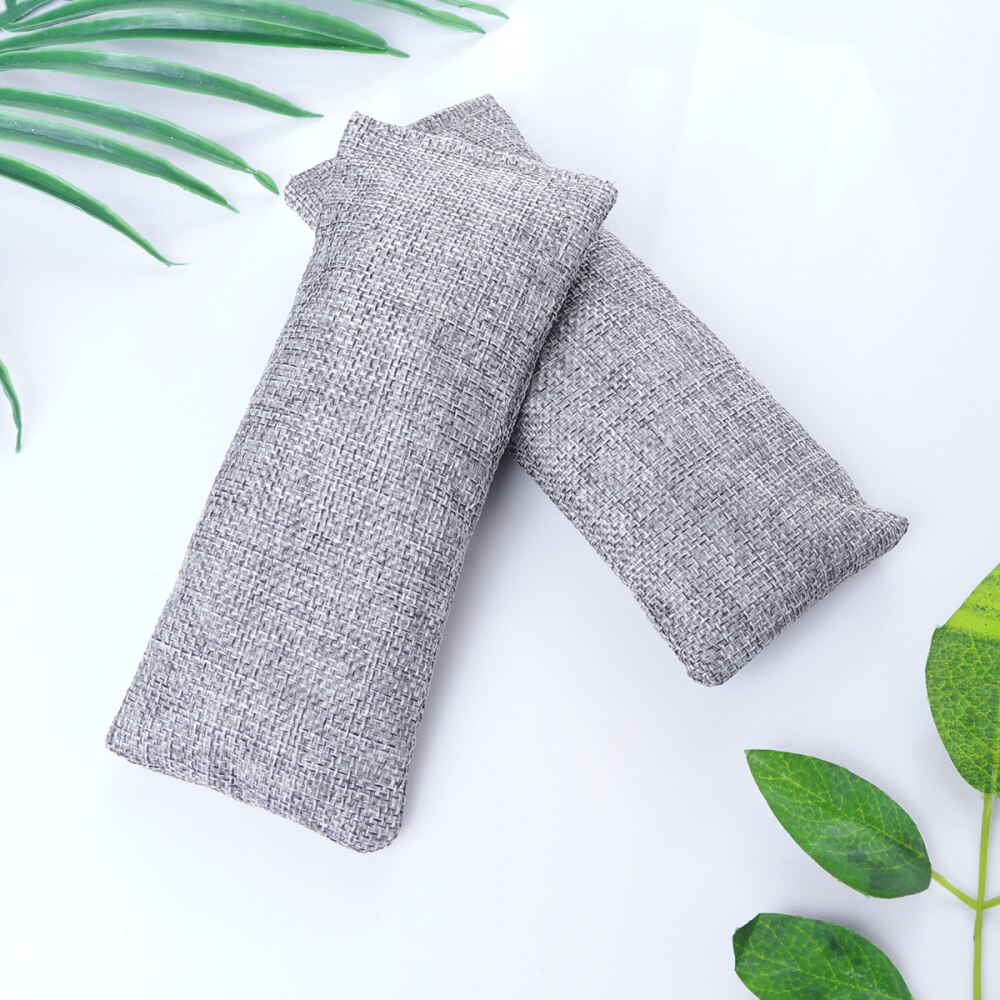 10Pcs 100g Bamboo Charcoal Odor Absorber Car Air Purification Package Activated Carbon Air Freshener Bags Grey
