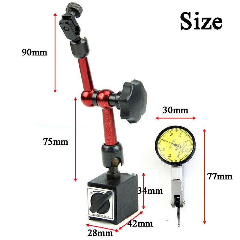 Mini Universal Magnetic Base Stand Holder For Test Indicator | 360 Degree Dovetail