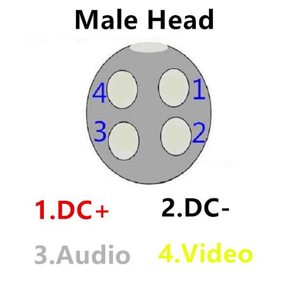 3M/5M/10M/15M/20M 4 Pin Aviation Plug Extension Line Lan Cable for Vehicle CCTV Camera Surveillcane System
