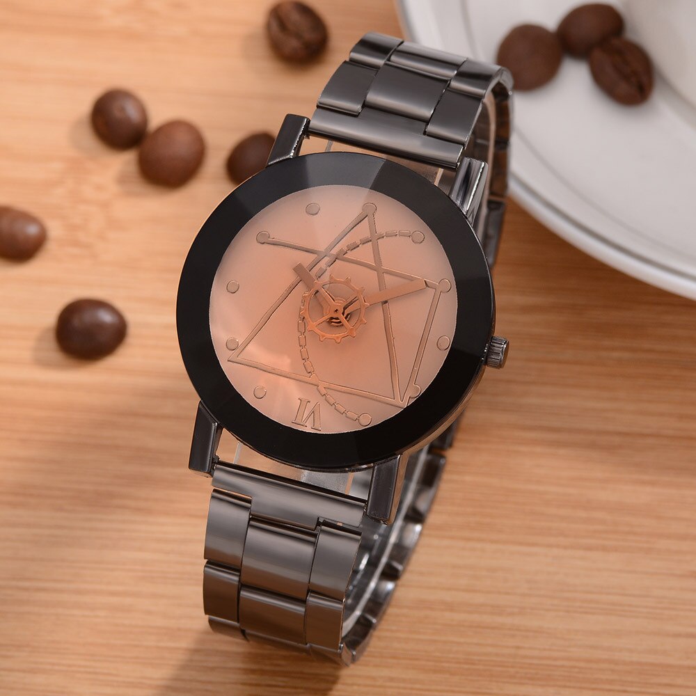 Reloj Couple Watch Stainless Steel Watch Quartz Simulation Men&#39;s Watch Timing Lady Clock Saat Montre Connectee