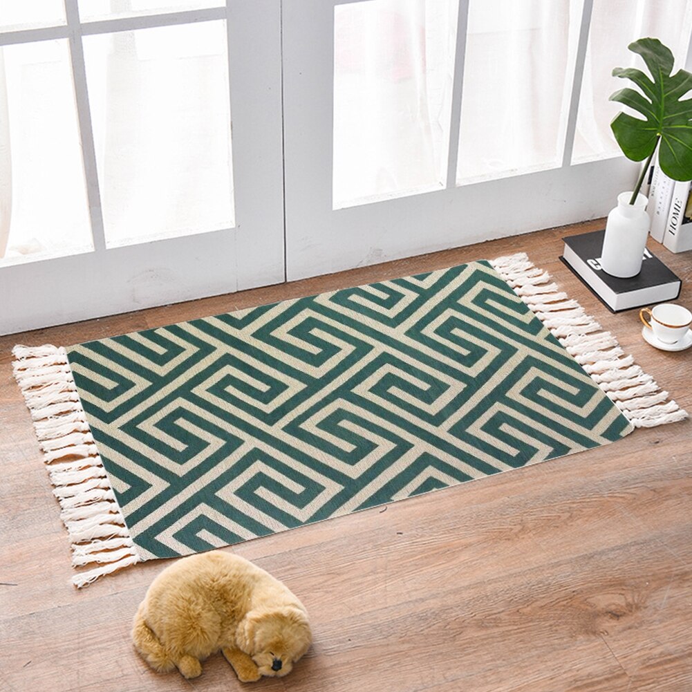 Tapijt nachtkastje veelkleurige marokkaanse stijl geometrische vloermat woonkamer slaapkamer woondecoratie: M / B