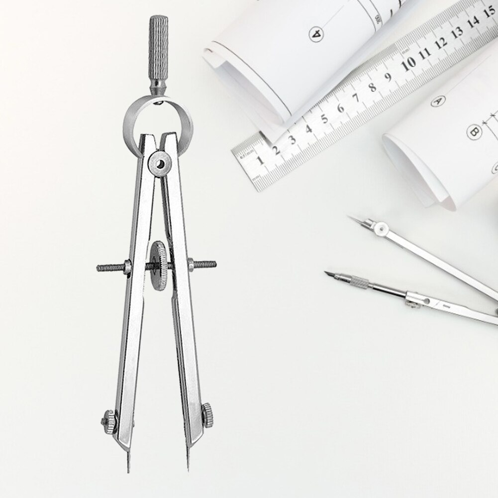 Spring Protractior Compasses Multifunction Engineering Math Geometry Set with Lock Precision Spring Gauge Drawing Tool