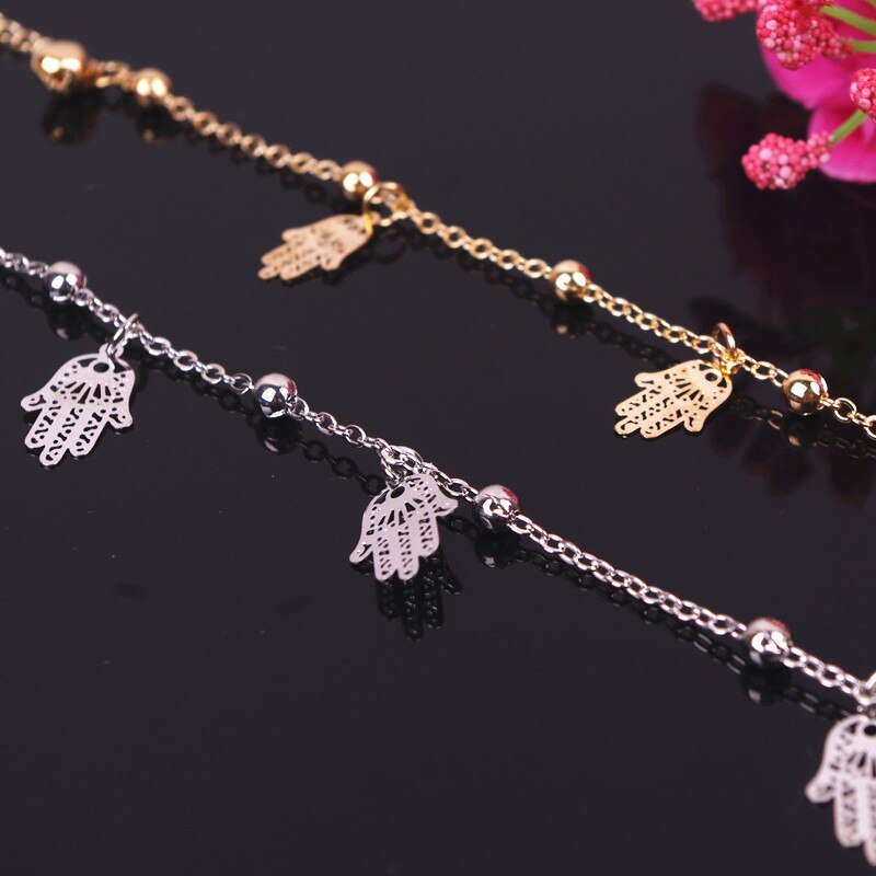 Mode Mooie Hamsa Fatima Hand Enkelband Beach Voet Sieraden Enkelband Armbanden Voor Vrouwen