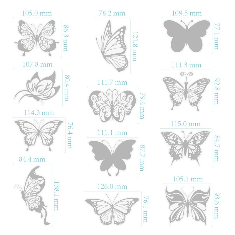 1PC Butterfly Plant Animal Pattern Stickers Transparent Window Alert Decals Bird Anti-Collision DIY Modern Home Decor