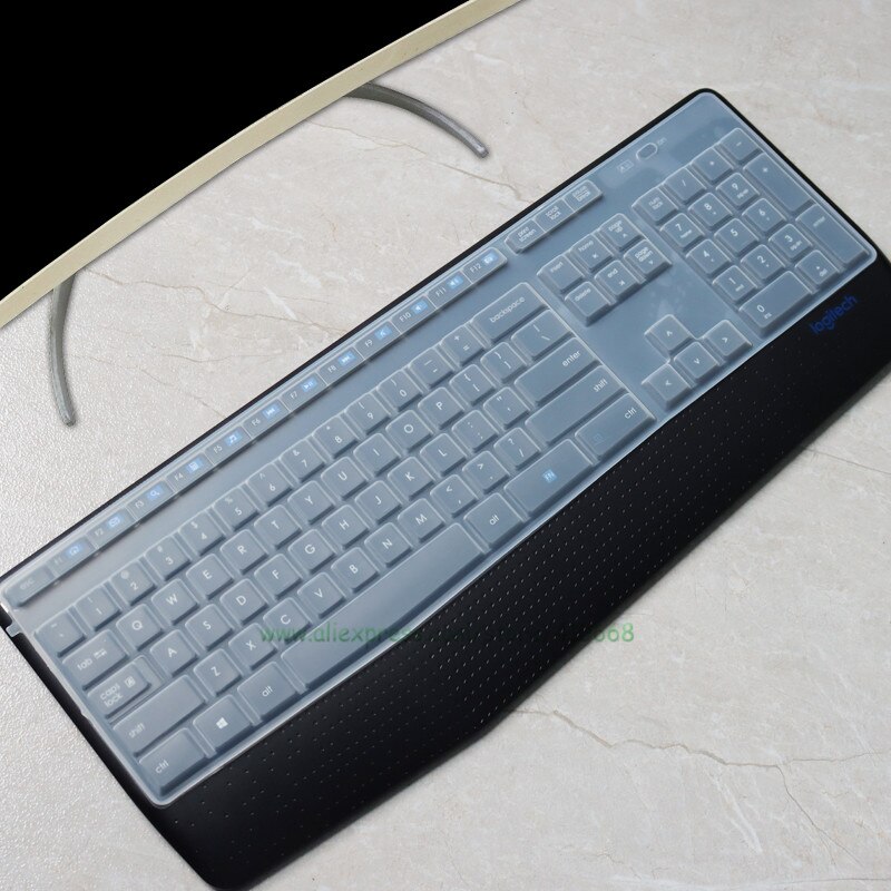 For Logitech K345 MK345 MK 345 Desktop Keyboard Cover Skin Protector Dust Cover Silicone Mechanical Wireless: Clear