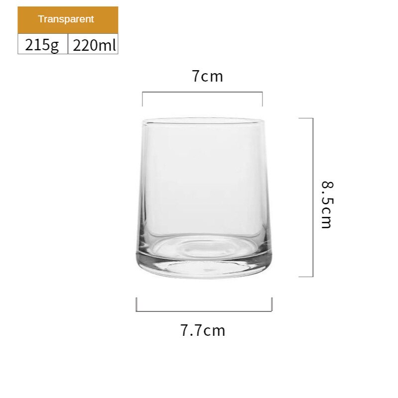 Japansk stil vandglas håndlavet farverige husholdnings whiskyglas tyk bund ion belagt vand juice glas glas: Gennemsigtig