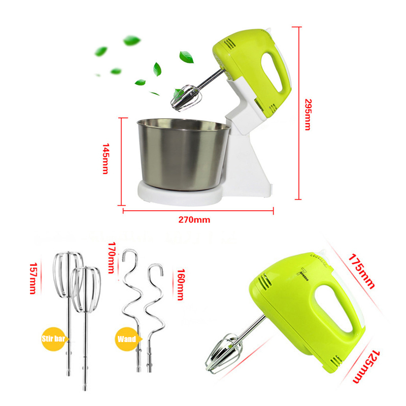 Elektrische Keuken Voedsel Mixer Tafel & Stand Cake Deeg Mixer Handheld Eiklopper Blender Bakken Slagroom Machine 7 snelheid