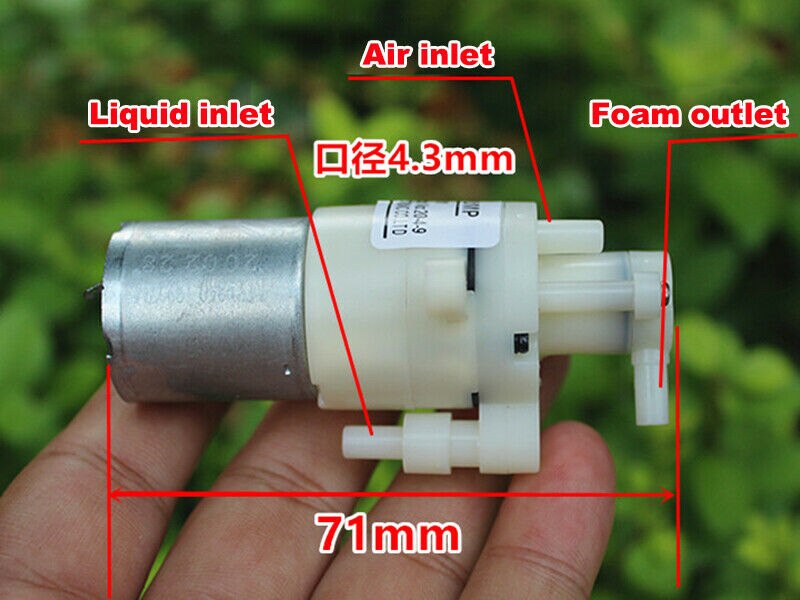 DC 3V 5V 6V Micro Mini Liquid Pump Foam Pump Water Pump DIY Hand washing machine