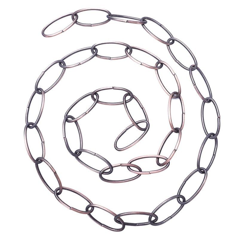 2 stk 1m kraftige kæder til vintage lysekrone hængende lampe, rød bronze & grøn bronze