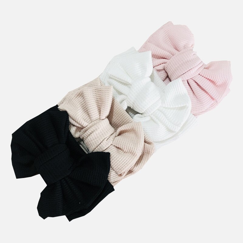 Knit Bow Baby Hoofdband Voor Kind Strik Hoofddeksels Kabels Tulband Voor Kinderen Elastische Headwrap Baby Haar Accessoires