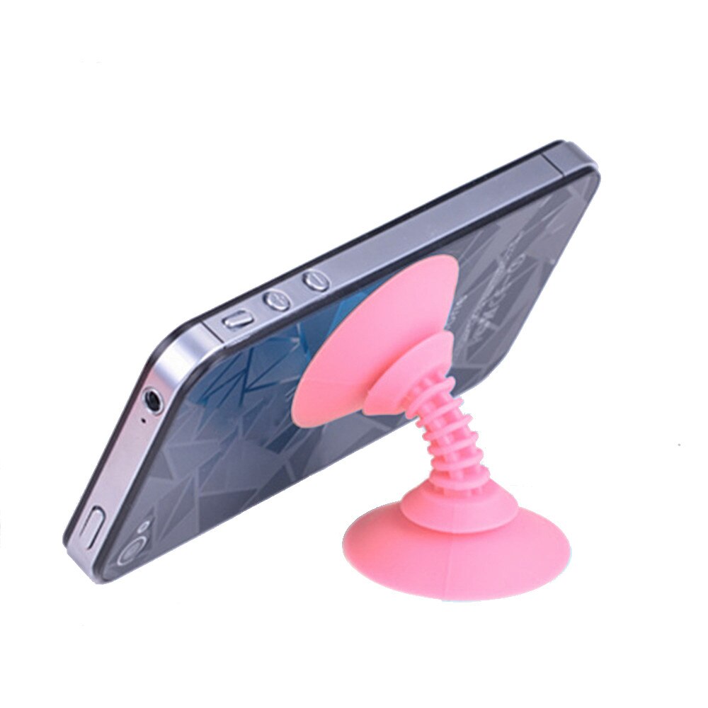 Silicon Dubbelzijdig Zuignap Houder Sucker Stand Voor Mobiele Telefoon Universele Telefoon Houder Stand Base Telefoon Beugel: black