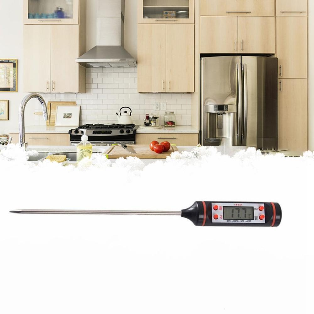 Termómetro Digital de temperatura de aceite para cocina, medidor de temperatura de aceite para hornear barbacoa negra, Termómetro de aguja para alimentos,