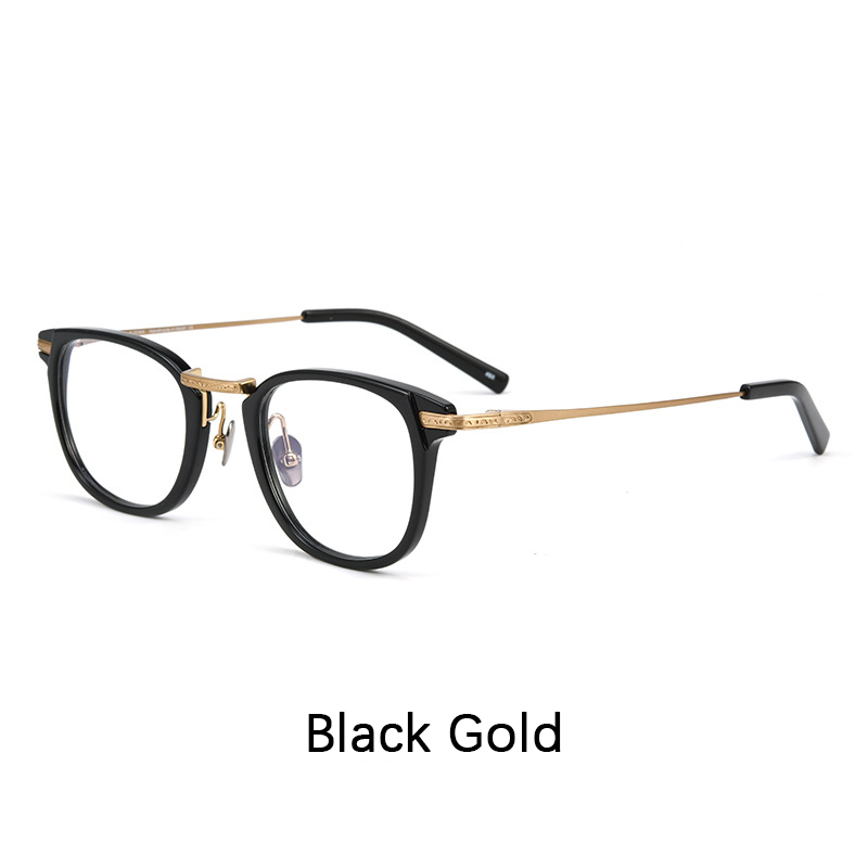 Montura de gafas cuadradas japonesas de titanio para mujer, anteojos fotocromáticos antiluz azul a la , de acetato, con montura completa, 2024: Beige / Caqui