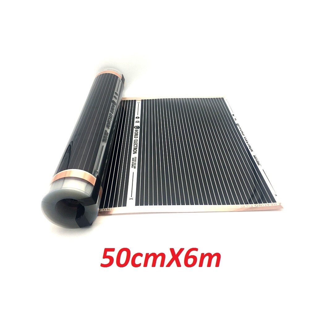 400w/m2 Infrared Carbon Underfloor Heating Film AC220V Warm Floor Mat