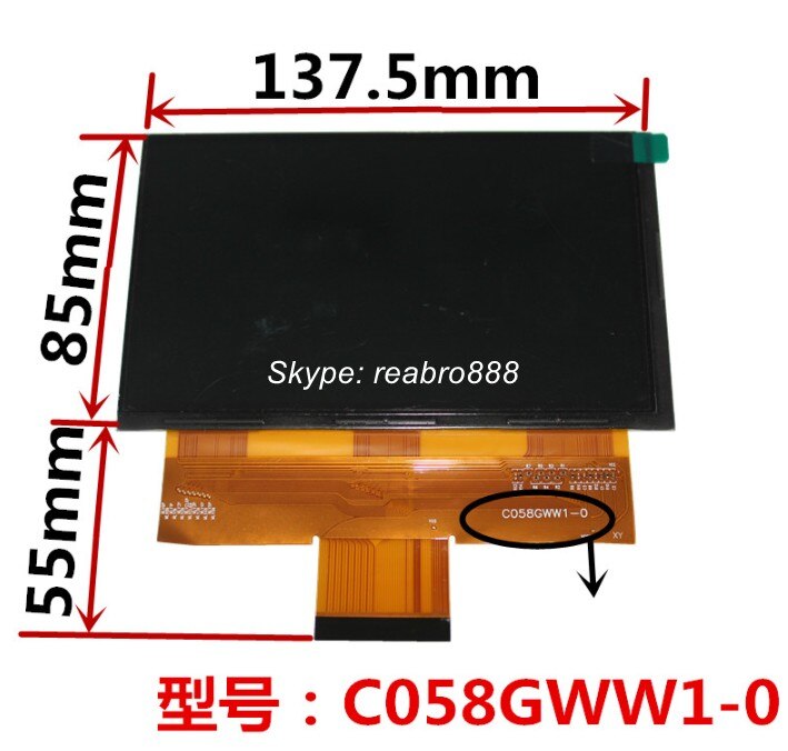 Original 5,8 pulgadas LCD panel C058GWW1-0 C058GWW1 para CL720 CL720D CL760 proyección