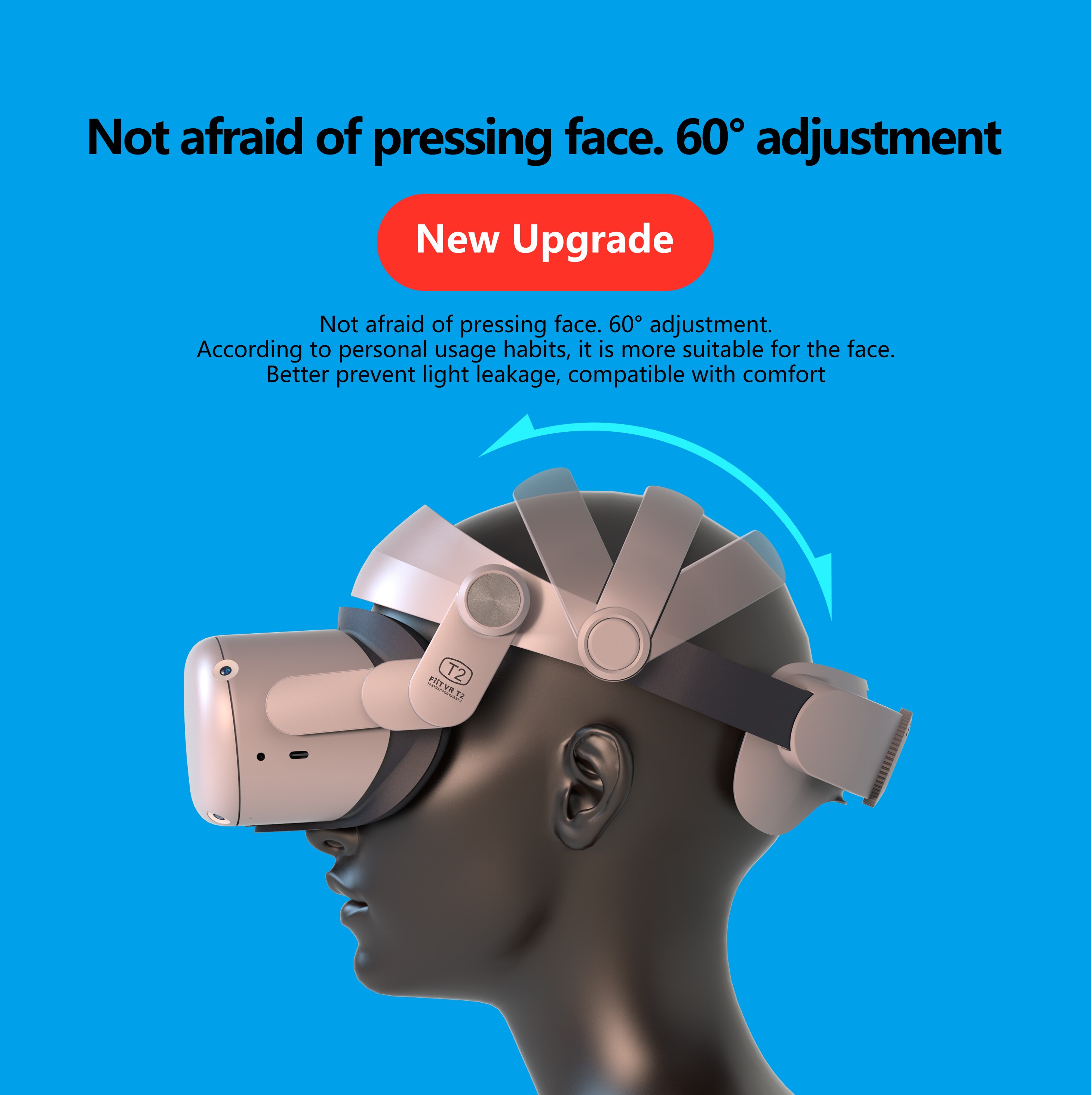 Oculus Quest 2 VR Elite Adjustable Head Strap Oculus Quest 2 Halo Strap Increase Supporting Improve Comfort-Virtual Accessories