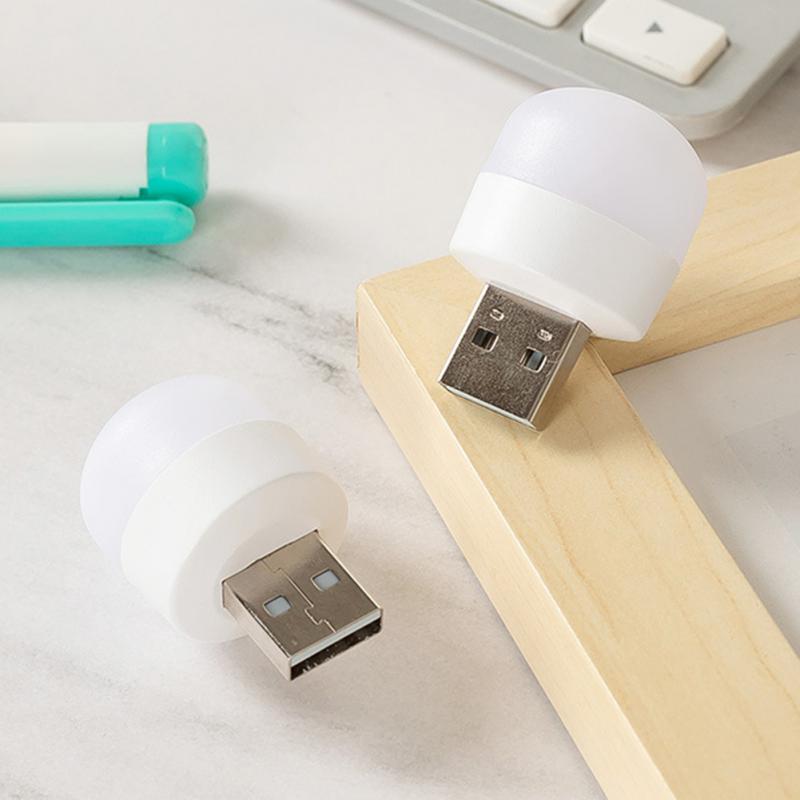 Pequeña lámpara con enchufe USB, luz LED nocturna para ordenador, carga de energía móvil, Mini lámparas para libros, protección ocular LED, luz de lectura cuadrada